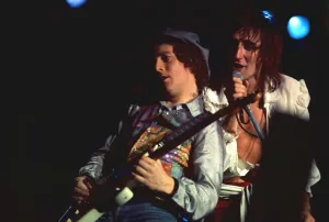 Rod Stewart concert at the Belle Vue in Manchester with Jim Cregan. December 1976 Rod Stewart concert at the Belle Vue in Manchester with Jim Cregan. December 1976