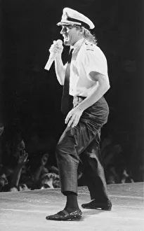 Rod Stewart ralies his fans at a live concert. The audiences sing the words to every song Rod Stewart ralies his fans at a live concert. The audiences sing the words to every song