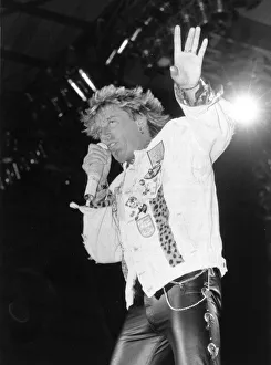 Rod Stewart on stage in his Forties in 1986 Rod Stewart on stage in his Forties in 1986