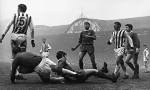 Roger Hunt in action for Liverpool during the match against West Bromwich Albion at Roger Hunt in action for Liverpool during the match against West Bromwich Albion at