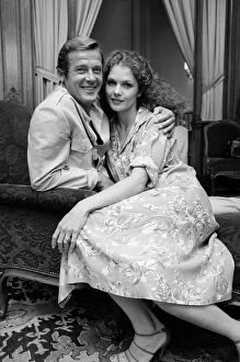 Images Dated 7th August 1978: Roger Moore with actress Lois Chiles at a photocall and reception held in Paris to