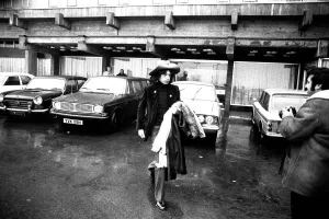 The Rolling Stones: Mick Jagger leaving a Newcastle Hotel 5th March 1971 after performing The Rolling Stones: Mick Jagger leaving a Newcastle Hotel 5th March 1971 after performing