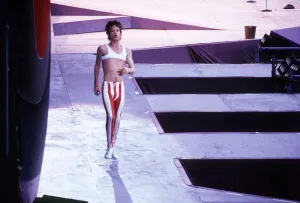 The Rolling Stones , Mick Jagger at Wembley Stadium June 1982 The Rolling Stones , Mick Jagger at Wembley Stadium June 1982