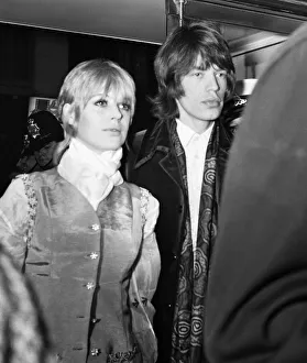 Rolling Stones pop group lead singer Mick Jagger, pictured with girlfriend Marianne Rolling Stones pop group lead singer Mick Jagger, pictured with girlfriend Marianne