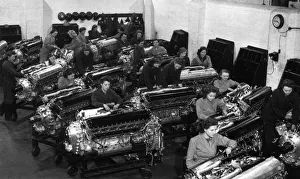 Rolls Royce Merlin engines being made at a factory in the Northwest of England Rolls Royce Merlin engines being made at a factory in the Northwest of England