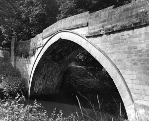 A romantic small stone bridge in the ground of Lambton Castle which has a beauty all its A romantic small stone bridge in the ground of Lambton Castle which has a beauty all its