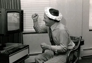 Romark - Hypnotist / Magician - 1976 watching a football match on television Romark - Hypnotist / Magician - 1976 watching a football match on television