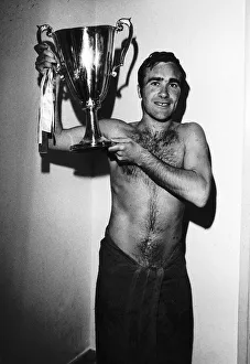 Ron Harris of Chelsea with European Cup Winners Cup trophy after replay in Athens against Ron Harris of Chelsea with European Cup Winners Cup trophy after replay in Athens against