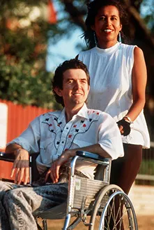 Ronnie Lane and wife Sue Galagos, 9th July 1989 Ronnie Lane and wife Sue Galagos, 9th July 1989