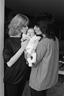 Ronnie Wood, his wife Jo Wood introduce their daughter Leah, aged 5 weeks old Ronnie Wood, his wife Jo Wood introduce their daughter Leah, aged 5 weeks old