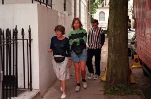 Images Dated 14th July 1997: Rosalind Mark July 1997 Nanny to Children of Tony Blair PM Pictured with mother