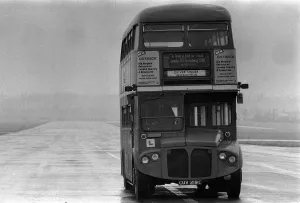 Routemaster bus part of the Red Arrows bus display team seen here at Chiswick testing Routemaster bus part of the Red Arrows bus display team seen here at Chiswick testing