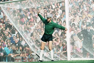 Roy Brown Notts County 1973 football goalkeeper wearing cap Roy Brown Notts County 1973 football goalkeeper wearing cap