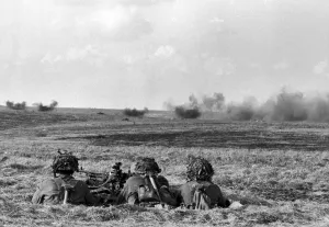 Royal artillery seen here laying down a barrage during an exercise on Salisbury Plain Royal artillery seen here laying down a barrage during an exercise on Salisbury Plain