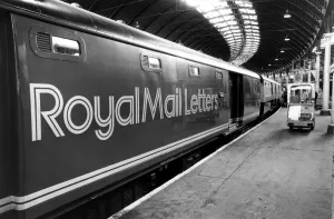 The Royal Mail Letters carriage at Newcastle Central Station on 13th May 1987 The Royal Mail Letters carriage at Newcastle Central Station on 13th May 1987