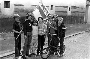 Royal Wedding Celebrations In Ulster July 1981 Young residents of Ainsworth Avenue Royal Wedding Celebrations In Ulster July 1981 Young residents of Ainsworth Avenue