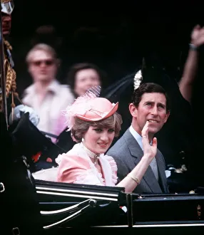 Royal Wedding Prince Charles and Princess Diana drive to Waterloo 29th July 1981 Royal Wedding Prince Charles and Princess Diana drive to Waterloo 29th July 1981