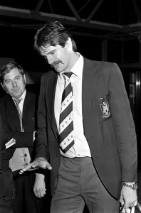 Rugby Player Willie Anderson Arrives At Aldergrove Nov 80 Rugby player Willie Rugby Player Willie Anderson Arrives At Aldergrove Nov 80 Rugby player Willie