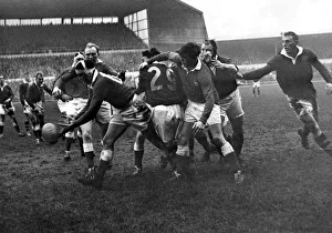 Rugby - Wales second row Roddy Evans feed the ball back from a lineout in Wales' Rugby - Wales second row Roddy Evans feed the ball back from a lineout in Wales'