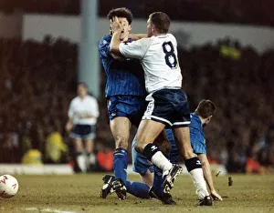 Rumbelows Cup Quarter Final replay at White Hart Lane. Tottenham Hotspur 0 v Rumbelows Cup Quarter Final replay at White Hart Lane. Tottenham Hotspur 0 v