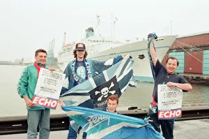Russian Football Fans arrive at Euro 1996 by Ship, Liverpool, 10th June 1996 Russian Football Fans arrive at Euro 1996 by Ship, Liverpool, 10th June 1996