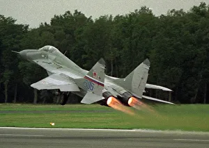 A Russian Mig 29SM at the Farnborough Air Show. September 1996 A Russian Mig 29SM at the Farnborough Air Show. September 1996
