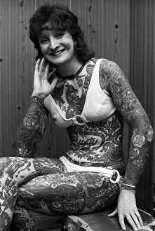 Rusty Field, tattooed lady. 28th November 1975 Rusty Field, tattooed lady. 28th November 1975