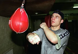 Ryan Rhodes British Boxing Champion Training On Punch Ball Ryan Rhodes British Boxing Champion Training On Punch Ball