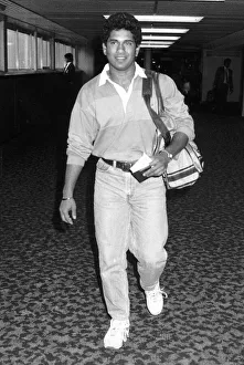 Sachin Tendulkar cricket player for West Indies walks through Heathrow Airport Dbase Sachin Tendulkar cricket player for West Indies walks through Heathrow Airport Dbase