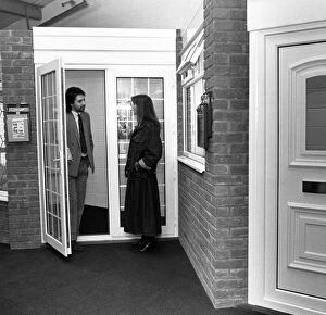 Images Dated 10th January 1989: Salesman at aNCO Windows, Showroom, Teesside, 10th January 1989