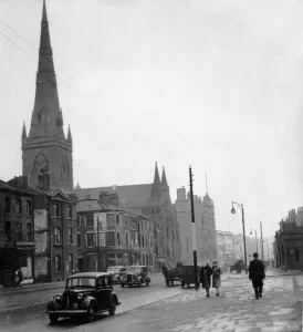 Salford Cathedral, Manchester. 7th March 1946. The Cathedral Church of St Salford Cathedral, Manchester. 7th March 1946. The Cathedral Church of St