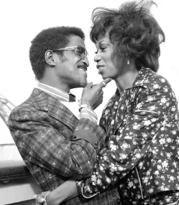 Sammy Davis Jnr with his wife Alto Vise on their way to start their honeymoon Sammy Davis Jnr with his wife Alto Vise on their way to start their honeymoon