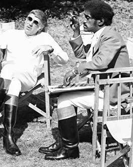 Sammy Davis Junior and Peter Lawford whilst on location at Eastnor Castle, Ledbury Sammy Davis Junior and Peter Lawford whilst on location at Eastnor Castle, Ledbury