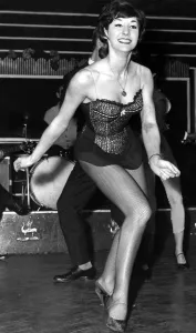 Sandra Gordon aged 18 demonstrates the Twist Showgirls at the " Sandra Gordon aged 18 demonstrates the Twist Showgirls at the "
