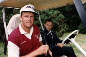 Sandy Lyle Professional golfer with David Evans Sandy Lyle Professional golfer with David Evans