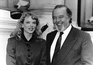 Sara Crowe Actress and Sir Peter Hall take a break from rehearsals of Twelth Night to Sara Crowe Actress and Sir Peter Hall take a break from rehearsals of Twelth Night to