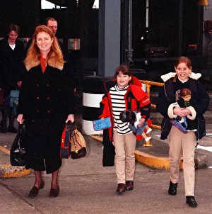 Sarah Ferguson the Duchess of York and children Beatrice Sarah Ferguson the Duchess of York and children Beatrice