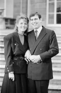 Sarah Ferguson and Prince Andrew announce their engagement at Buckingham Palace Sarah Ferguson and Prince Andrew announce their engagement at Buckingham Palace