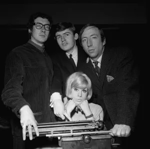 The Scaffold pop group March 1964 Roger McGough Mike McGear John Gorman and Shelia Fearn The Scaffold pop group March 1964 Roger McGough Mike McGear John Gorman and Shelia Fearn