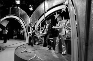 Scenes at BBC studios during the filming of the music television programme Top of Scenes at BBC studios during the filming of the music television programme Top of