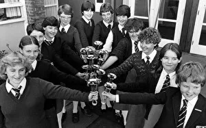 Images Dated 30th September 1982: Schoolchildren from Saltscar Comprehensive School, Redcar
