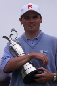 Scotland's Paul Lawrie holding the claret jug after winning the 1999 British Open Scotland's Paul Lawrie holding the claret jug after winning the 1999 British Open