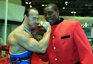 Scottish Motor Show, November 1997. Big Frank Bruno with Gladiator Wolf at the Motor Show Scottish Motor Show, November 1997. Big Frank Bruno with Gladiator Wolf at the Motor Show