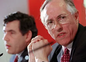 Scottish Secretary Donald Dewar seen here with Chancellor Gordon Brown in Glasgow for a Scottish Secretary Donald Dewar seen here with Chancellor Gordon Brown in Glasgow for a