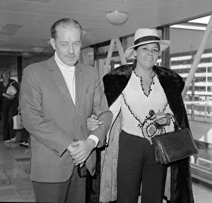 Scottish thriller writer Alistair MacLean with his wife Mary Marcelle Maclean leave Scottish thriller writer Alistair MacLean with his wife Mary Marcelle Maclean leave