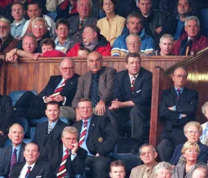 Sean Connery watches Rangers versus Aberdeen with David Murray September 1999 Sean Connery watches Rangers versus Aberdeen with David Murray September 1999