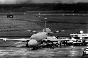 A secret test flight of a Hawker Siddeley (Bae) Nimrod ended in an emergency at Newcastle A secret test flight of a Hawker Siddeley (Bae) Nimrod ended in an emergency at Newcastle