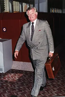 Senator Edward Kennedy pictured arriving at London Heathrow Airport July 1989 Senator Edward Kennedy pictured arriving at London Heathrow Airport July 1989