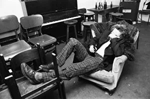 Images Dated 11th December 1977: The Sex Pistols in Holland. Johnny Rotten after the Arnhem gig