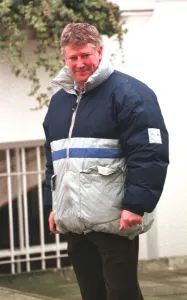 Shaun Scott actor walks his dog in Kensington February 1999 Shaun Scott actor walks his dog in Kensington February 1999